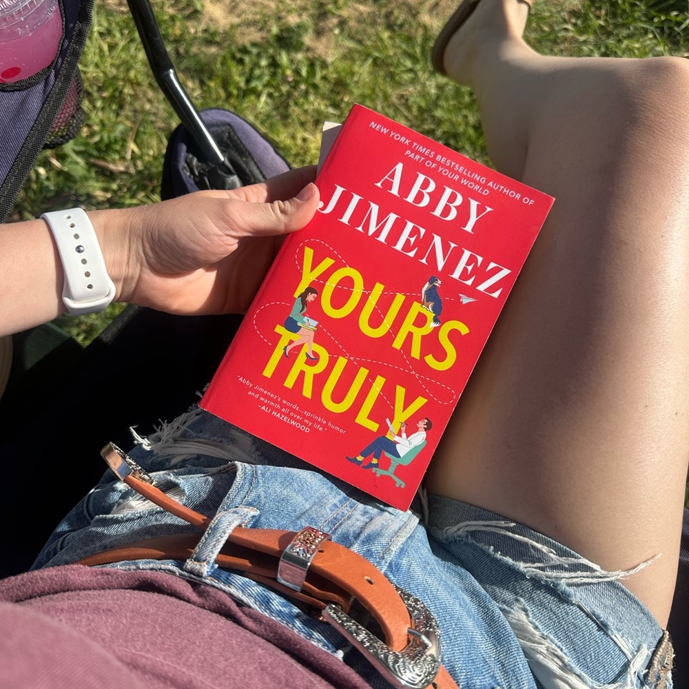 Red 'Yours Truly' Book by Abby Jimenez